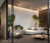 Cappuccino in a room